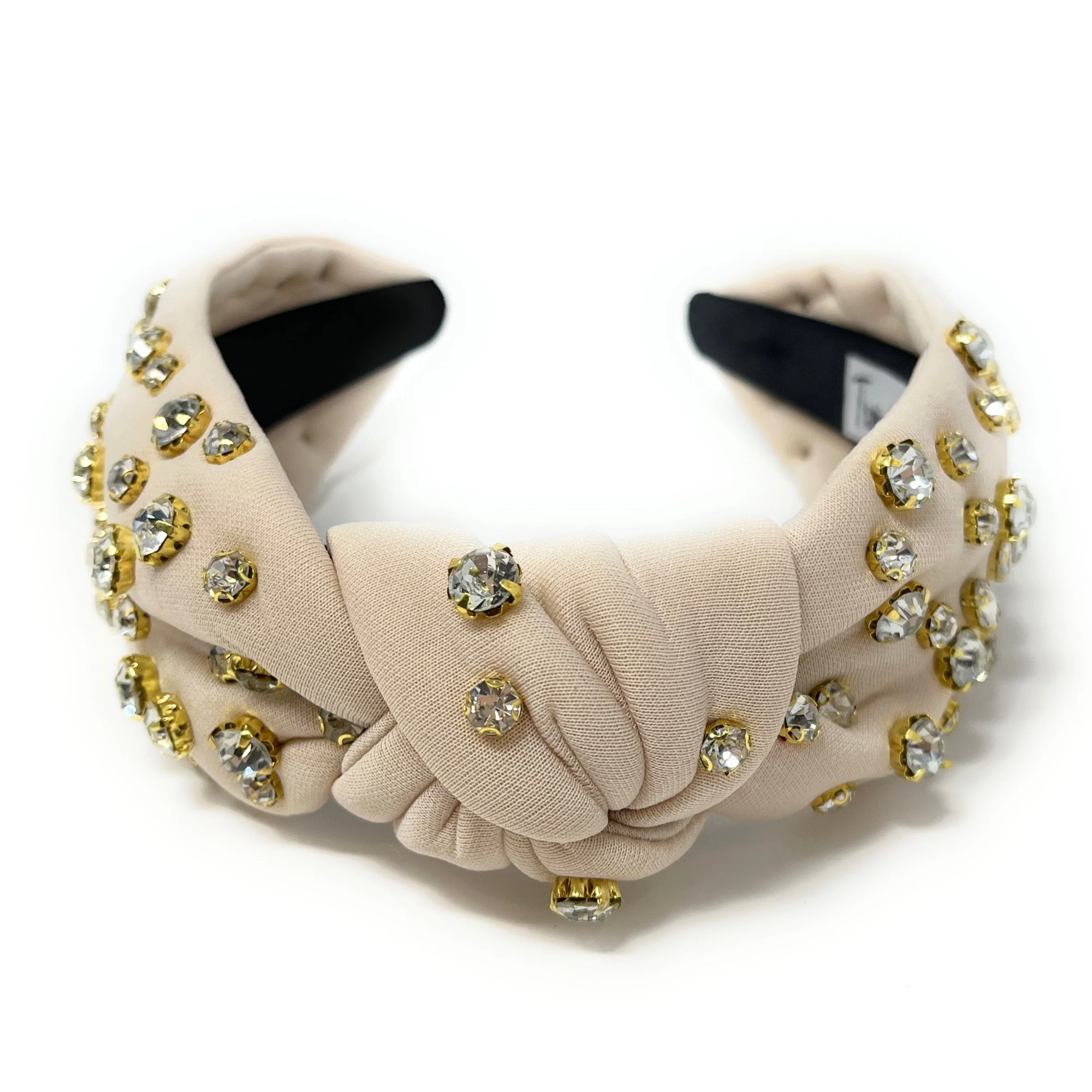 Beige Marie Jeweled Knotted Headband Questions & Answers