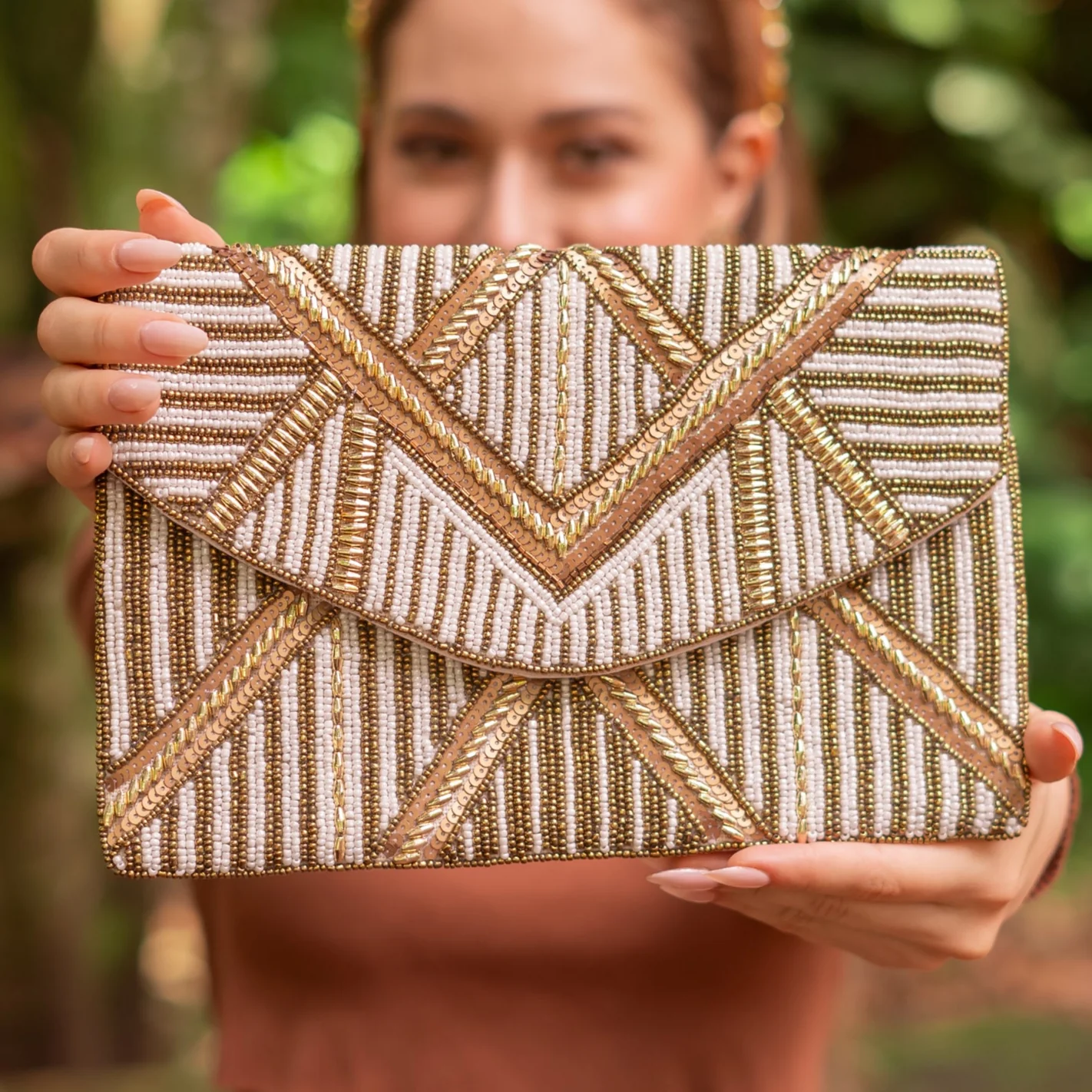 Gold Beaded Clutch Purse Questions & Answers