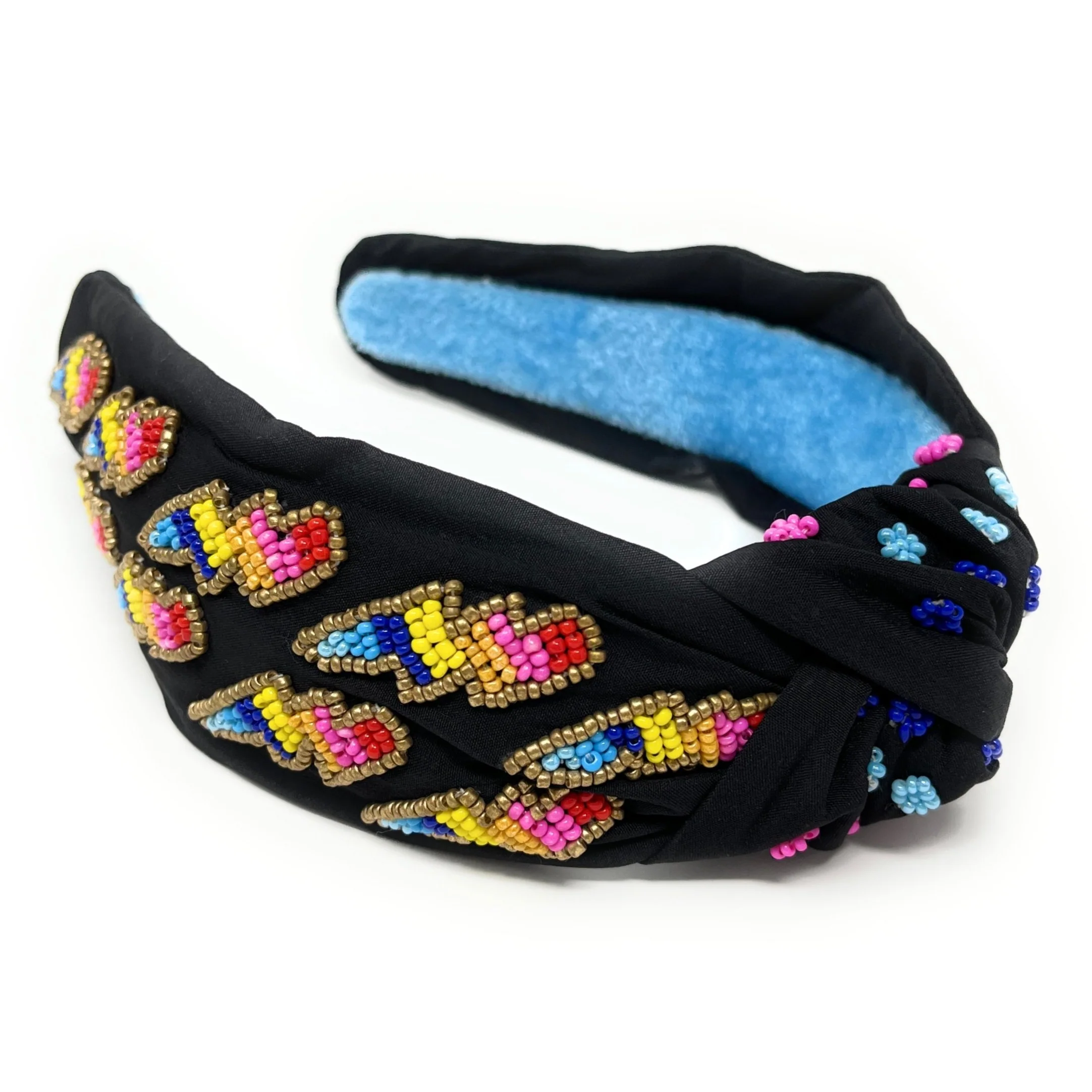Hand Bead Lightning Bolt Knot Headband Questions & Answers
