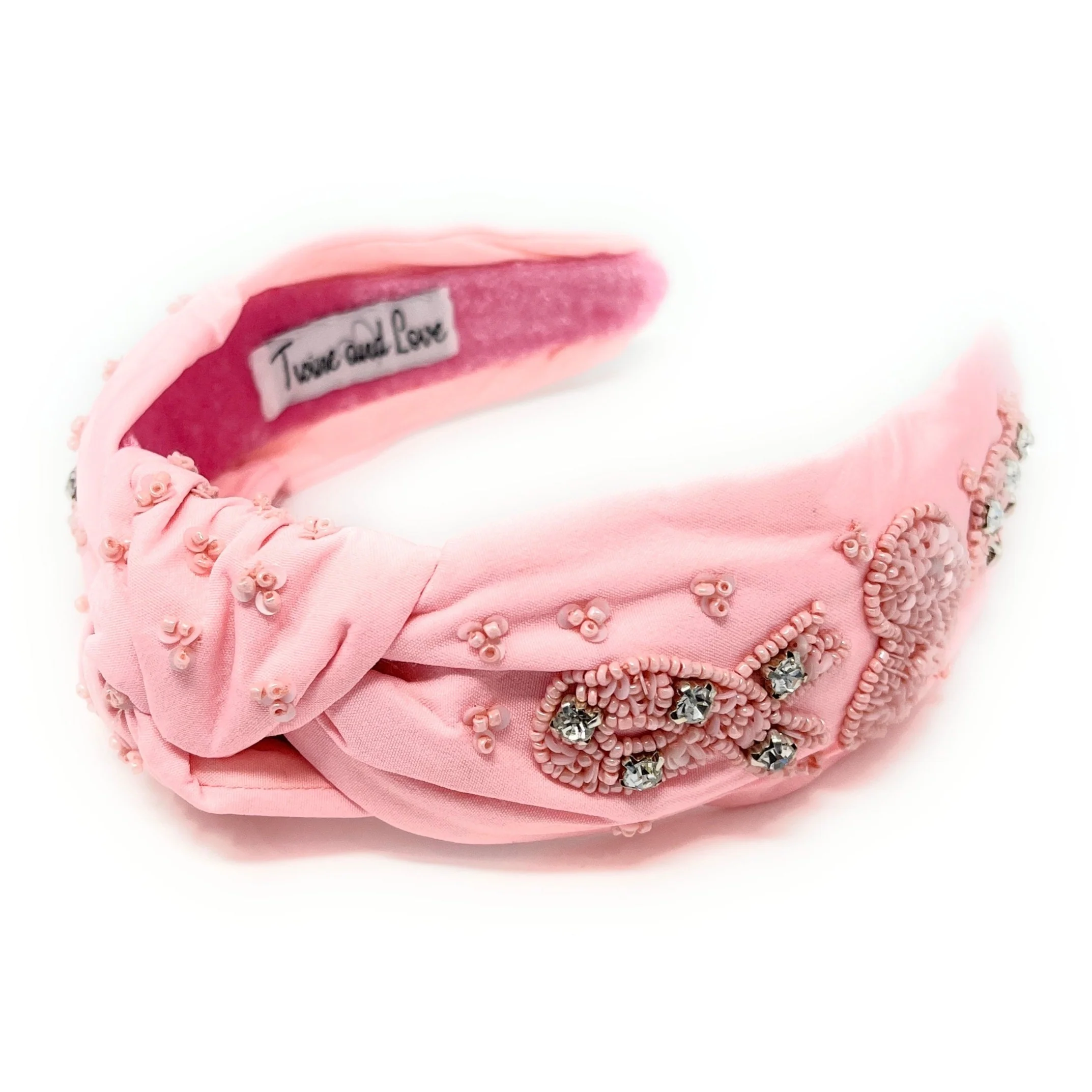 Hand Beaded Pink Ribbon Knot Headband Questions & Answers