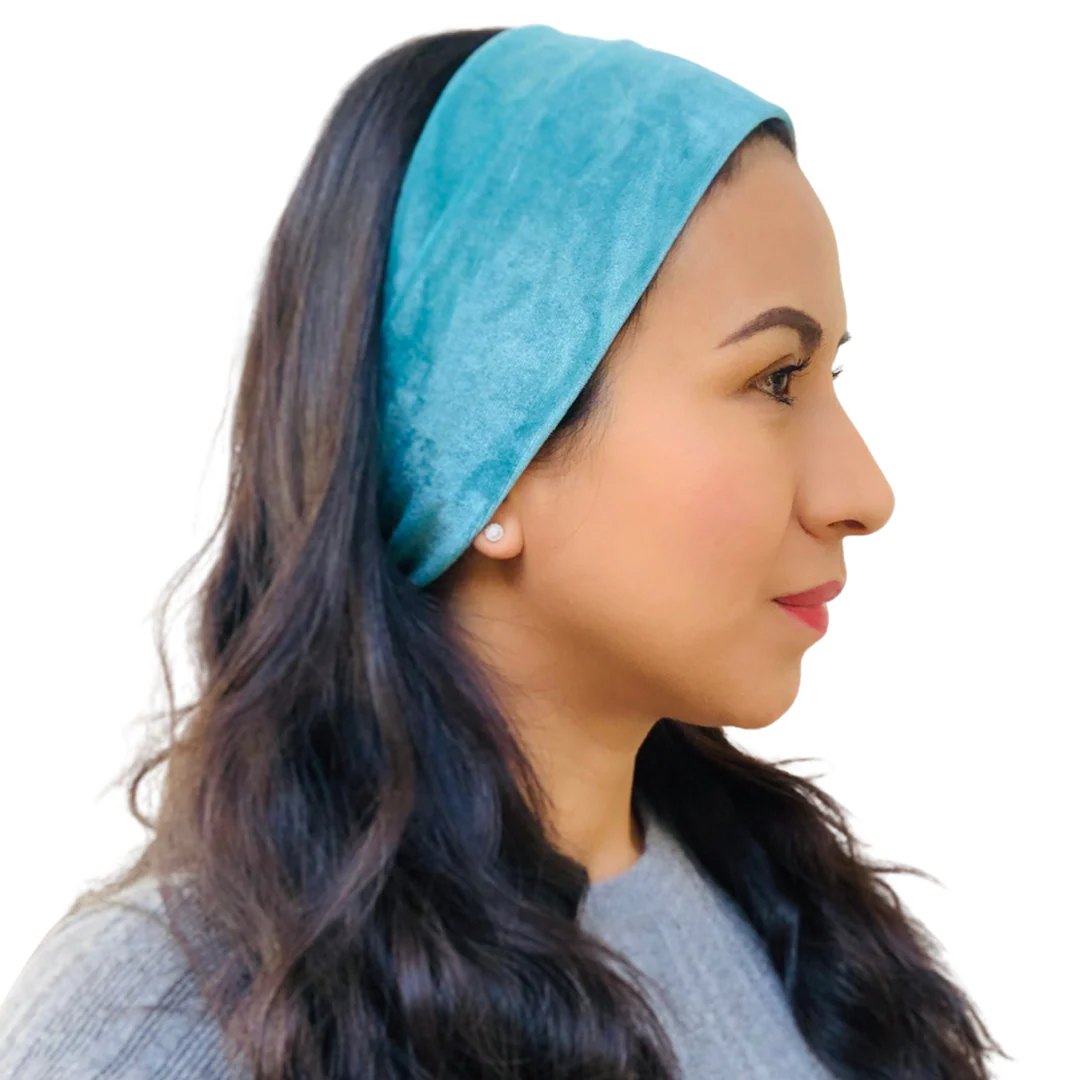 Top Knot Velvet Headband (Teal) Questions & Answers
