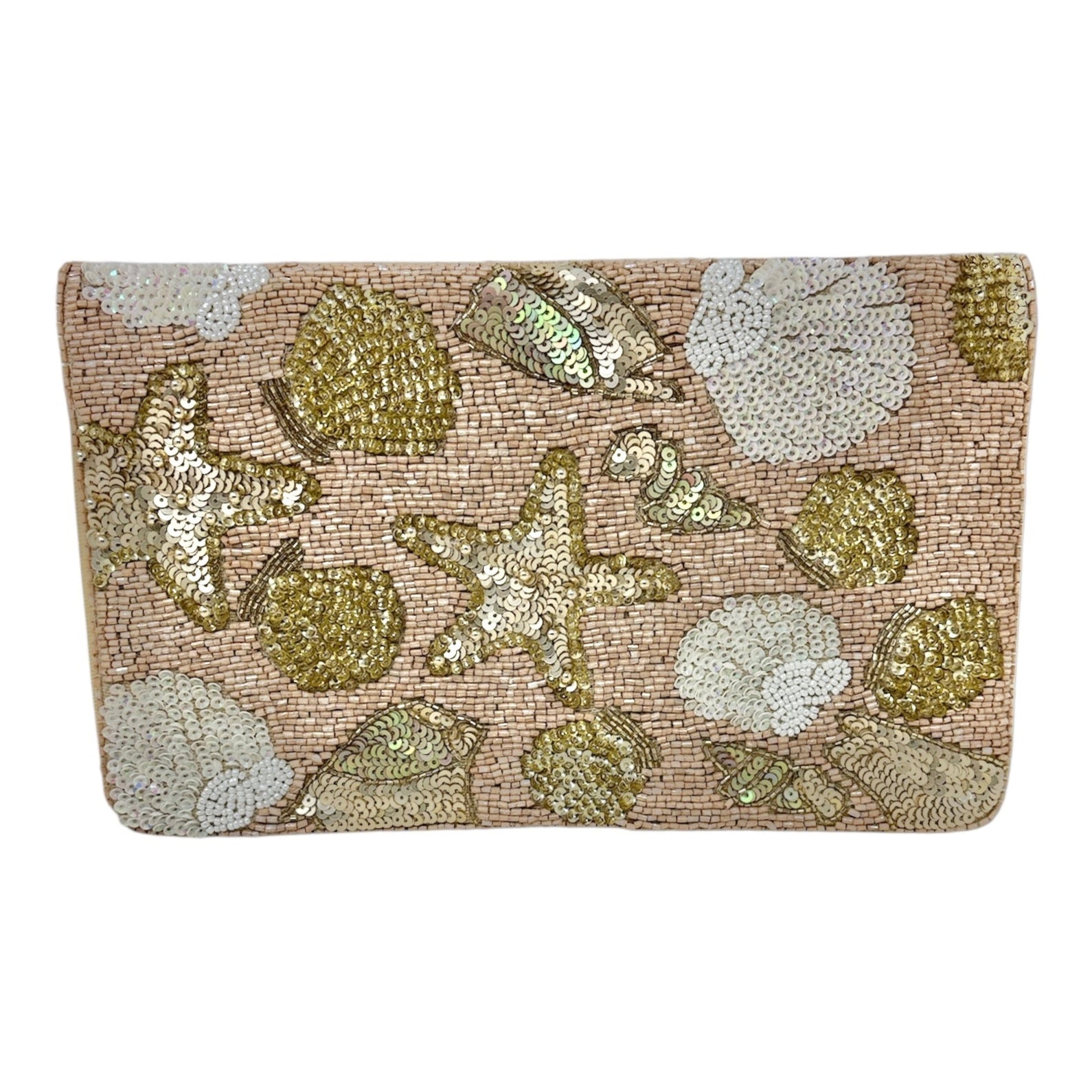 What kind of decorative work is on the purse?