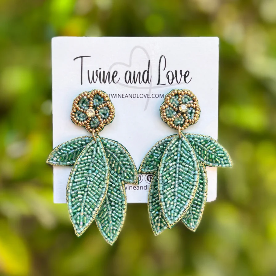 Green Tropical Leaves Beaded Earrings Questions & Answers