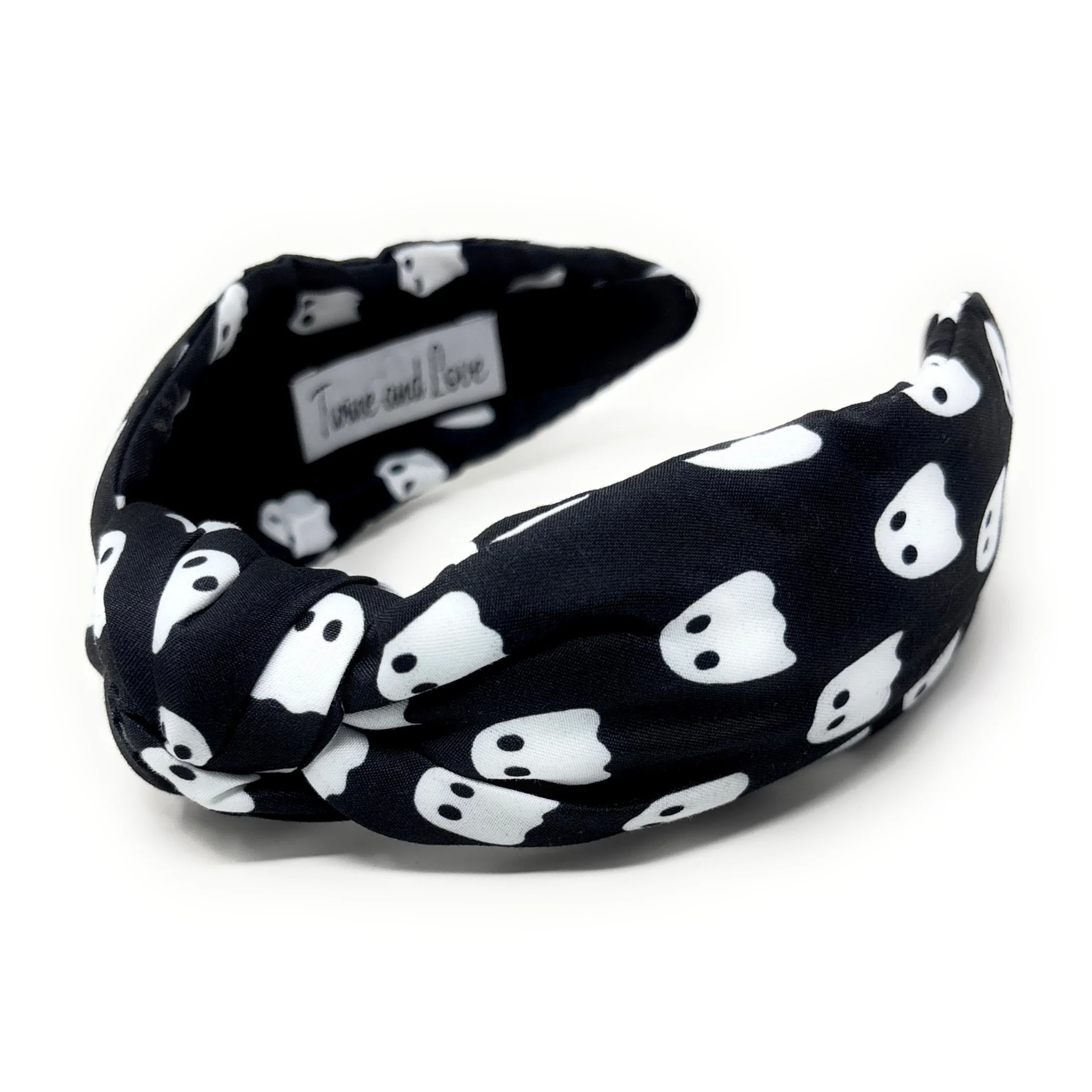 What type of print or design does the headband have?